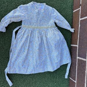 La Coqueta Toddler Girls Yellow Floral Smocked Long-Sleeve Dress